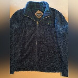 Pendleton Women's Full-Zip Fuzzy Jacket Dark Blue Size XL